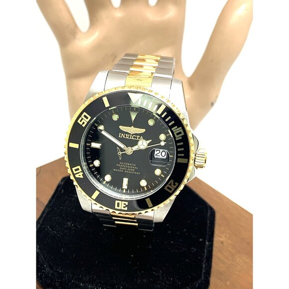 Invicta Men's Watch 36973 Pro Diver Automatic Black Dial Two Tone Steel 44mm - Picture 1 of 15